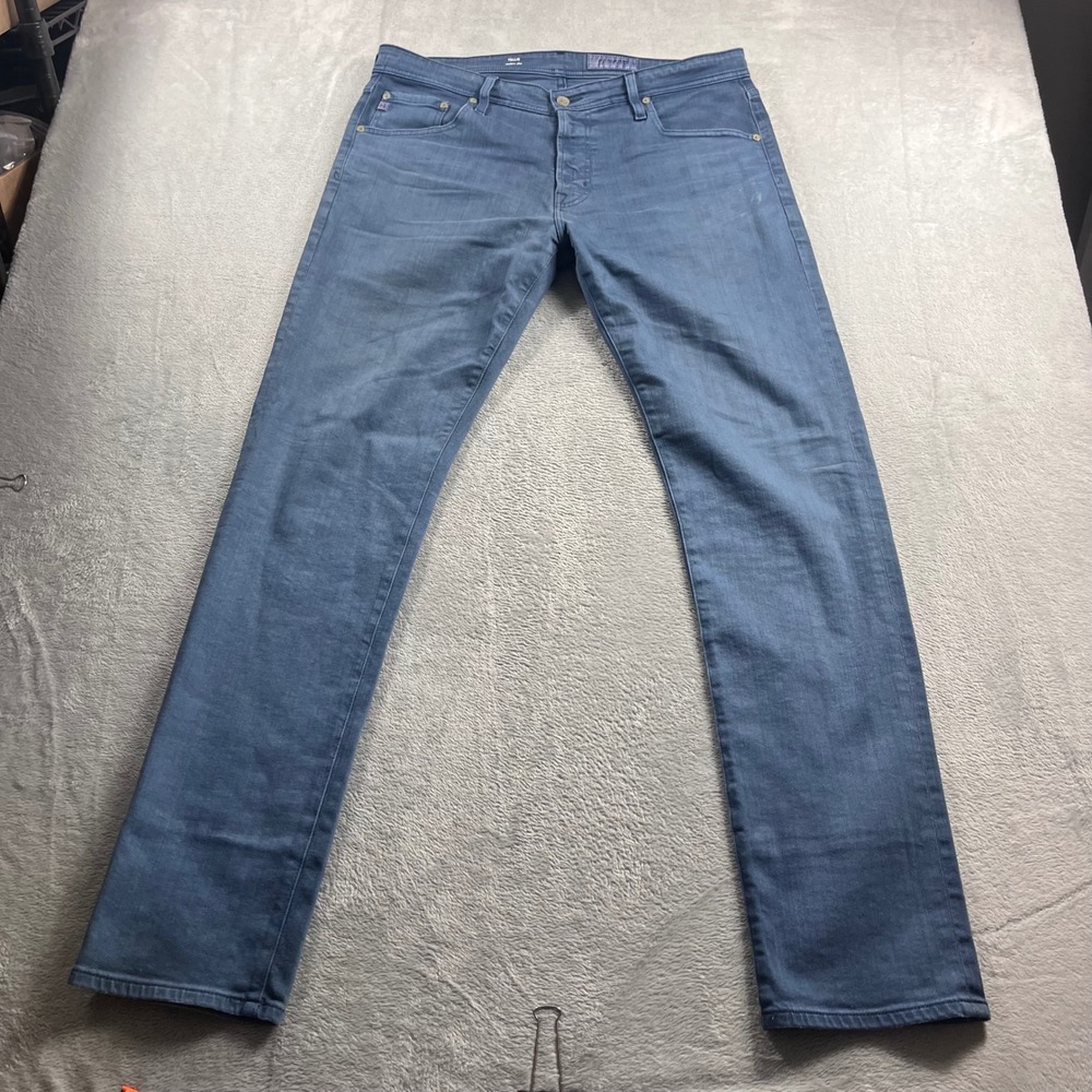 AG Adriano Goldschmied Tellis Modern Slim Jeans Blue Gray 36x33 Mens Denim